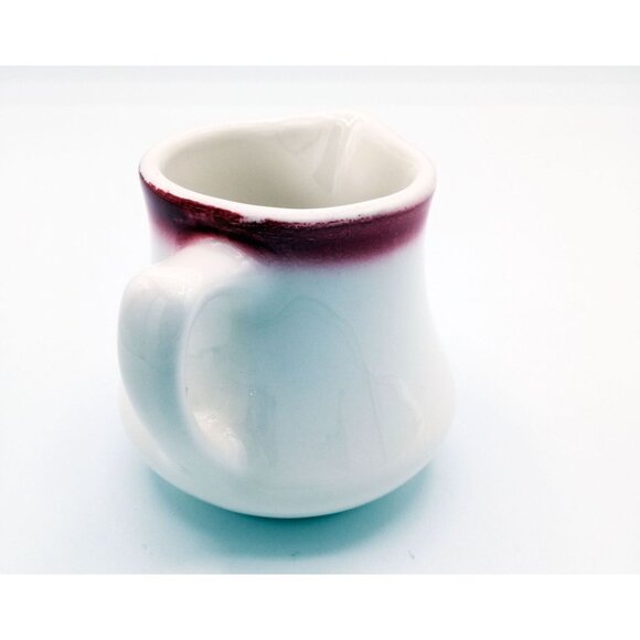 Creamer Pitcher Homer Laughlin Best China White Red Porcelain Vintage Serveware - Picture 8 of 15
